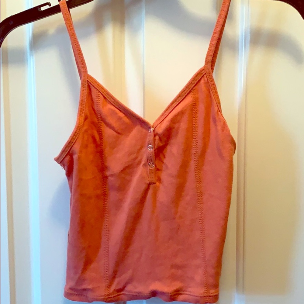 Cute cropped coral cami from topshop